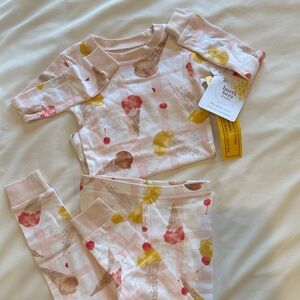 Burt's Bees Baby Ice Cream Print Pajamas - Pink and Yellow